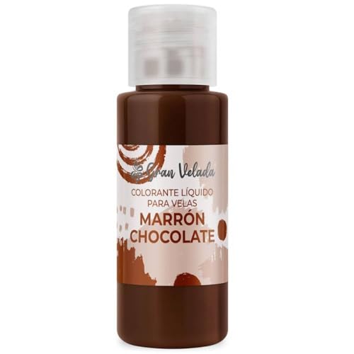 Gran Velada - Colorante Líquido para Velas Marron Chocolate 30 ml | Pigmento de Calidad | Versátil en Diseños | Ideal para Velas Artesanales