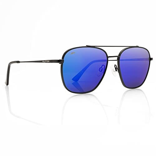 Pilotfish Patron Polarized Aviator Sunglasses Men Women, Stainless Steel Frame, CR-39 Anti-Reflective Hydrophobic UV400 Lens