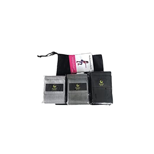 BodyFit Fabric Resistance Bands with 3 Levels for Men and Women