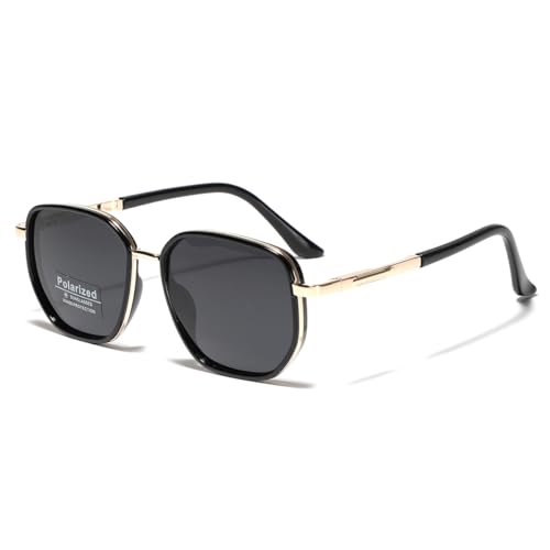 Polarized Sunglasses Square Half Metal Fashion Sun Glass Tr90 Polygon Sun Shades