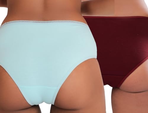 Image of EL ELGANTEWomen's Seamless Mid Waist Hipster Panty Combo in Super Soft Cotton Blend | Hipster Panty | Pack of 2 | Multicolor