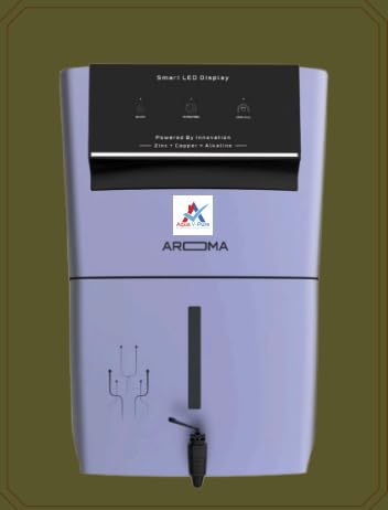 Aqua V Pure AROMA RO Water Purifier for Home & Office | RO+UV+UF with TDS Controller | High TDS Removal | 12L Storage | Ideal for All Water Sources (White) (Purple)