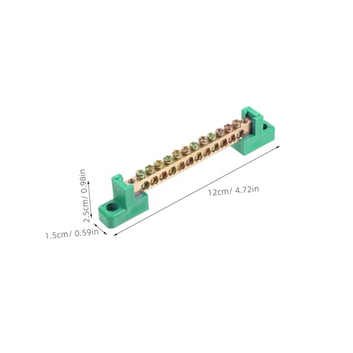 Bloque de terminales de cobre verde con tornillos para cables pack de 4 2