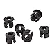 200Pcs LED Holder, Plastic Light Emitting Diode Holder Clip, Flat Buckle Light Emitting Diode Mount for Indicator DIY Experiment 0.1in(Black)