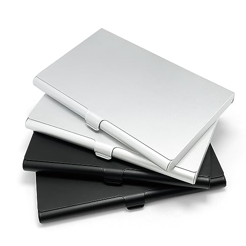 HELLOYOUNG Visitenkartenetui Aus Edelstahl/Aluminium – Schlankes Metall-Etui Für Bis Zu 10 Karten