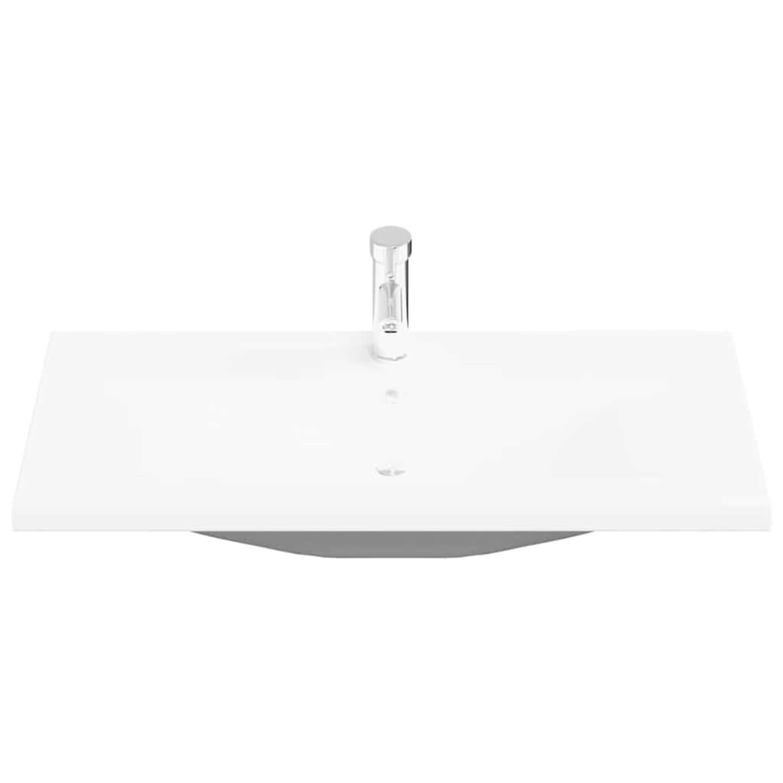 Mobile per lavabo con cassetti, 90 x 38,5 x 48 cm, colore nero, effetto quercia in legno, ceramica, bagno