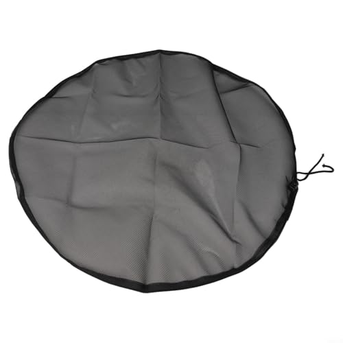 Honseadek Cubierta de cubo de lluvia con cordón, red de malla fina para barriles de lluvia, tapa de cubo de almacenamiento de agua para jardín al aire libre, colección de agua, cubierta protectora