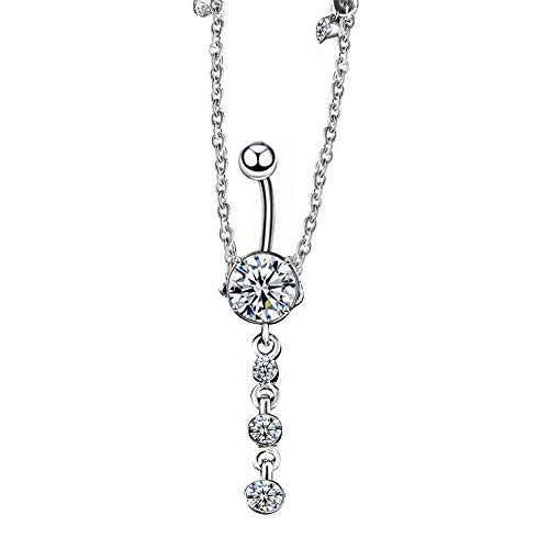 Kunbead navel belly button rings piercing waist chain sexy body j…