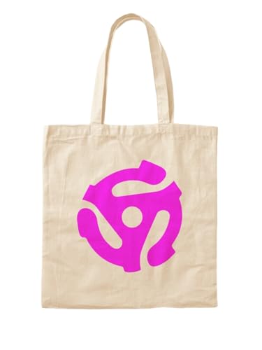 Sac fourre-tout rose pour 45 tours avec fuseau de rangement central