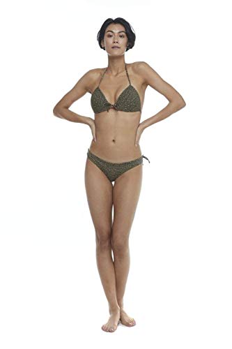 Body Glove Women's Baby Love Molded Cup Push Up Triangle Bikini Top Swimsuit, Feline, Small