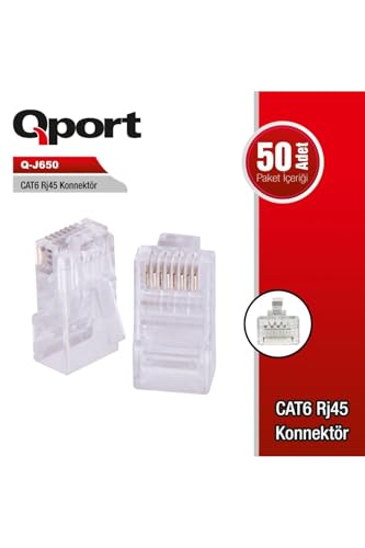 Q J650 Cat6 50 Lik Rj 45 Konnektör