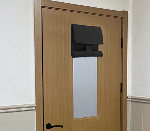 Wdfour Soft Blackout Silk Look Satin Door Curtains, Elegance French Door Curtains For Privacy, Easy Installed Door Panels, Room Darkening Door Window Curtains (Black, 8"*36", 1 Panel) #TOP4