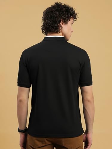 Image of Lux Nitro Men's Polo T-Shirt with Jacquard Collar | Half Sleeve Collar T-Shirt for Men | Casual & Office Wear