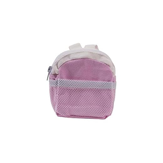 Uteruik Dockryggsäck för 46 cm/18 tum amerikansk docka mini dragkedja ryggsäck dockväska skolväska, 1 st (#A)