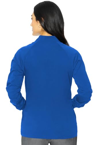 Image of Med Couture Women's Scrub Warm-Up Jacket Raglan with 4 Pockets with Ultra Soft and Durable Fabric - MC7660