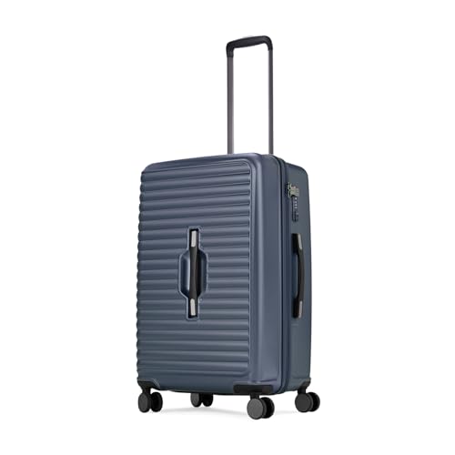 Image of Skybags Plastic Spinner Trunk Check-in Trolley Bag, 68cm | Medium Hardsided Luggage with Smooth 8-Wheel & TSA Lock | Suitcase for Travel | 5-Year International Warranty (Navy)