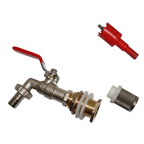 MACHSWON IBC Water Tank Tap 1/2" IBC Tank Adapter Garden Hose Thread Faucet Water Tank Valve Hose Connector Brass Tap Fitting With Hole Opener Filter - Image 4