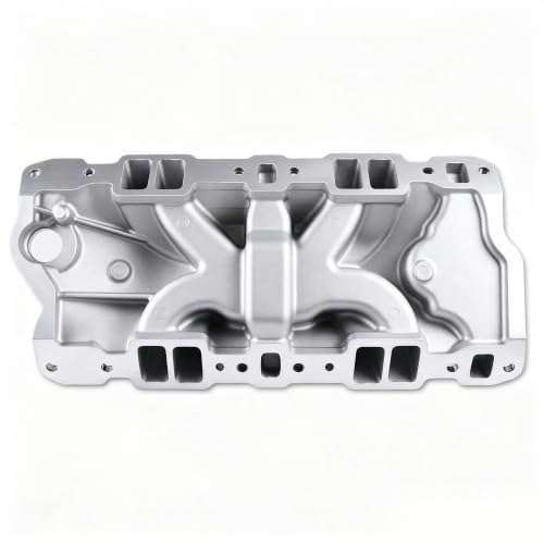 Image of 2701 EPS Dual Plane Intake Manifold for SBC 262-400 V8 Black | Compatible with Chevy Small Block 305 327 350 383 1955-1986 Idle-5,500 RPM Cast Aluminum Square Bore