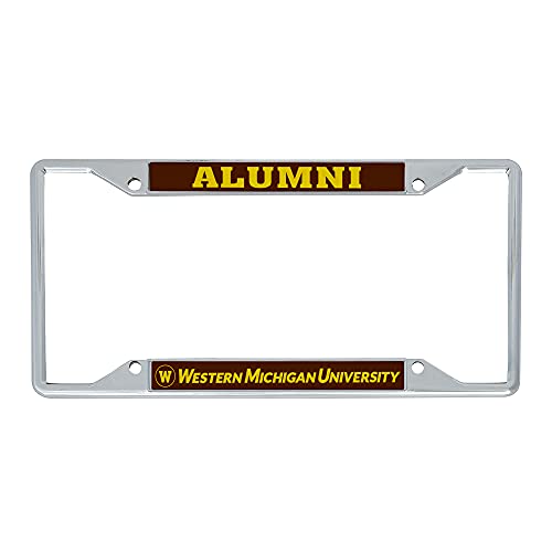 Desert Cactus Western Michigan University WMU Broncos Metal License Plate Frame for Front or Back of Car Officially Licensed (Alumni)