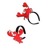 Lurrose 2個 可愛い製カニ ロブスターヘアフープ 軽量で詳細な仕上げのコスプレ パフォーマンス用髪飾り キッズ 大人向けパーティーアクセ