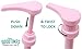 Pink Coffee Syrup Pump for 750 ml Bottles (Pack of 6) Fits Jordans Skinny, Torani, DaVinci, Upouria and (Monin 1 Liter Plastic Bottles Only)