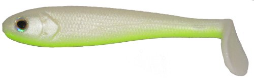 Strike King Shadalicious Fishing Lure, Pearl Chartreuse Belly