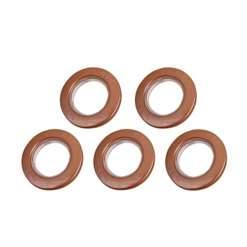 Anillos para cortinas con ojales BCOATH metálicos color café lisos fuertes 2