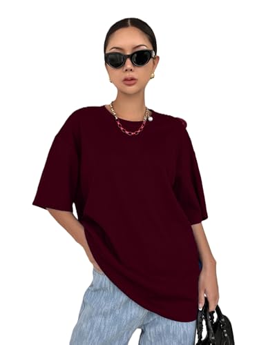 Image of Zilcon Women's Waffle Wool Knit Tops Dressy Business Casual T-Shirt Half Long Sleeve Fall Winter Summer Work Tops