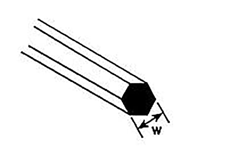 Plastruct MRX-125 Hexagon Rod.125 5 PLS90877 Plastic Building Supplies #1