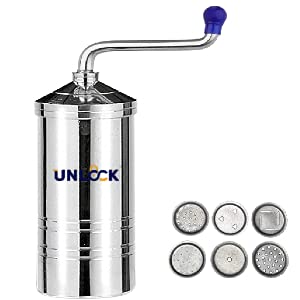 Unlock® Chakli Press Maker/Idiyappam Maker Machine Stainless Steel with Set of 6 Plates