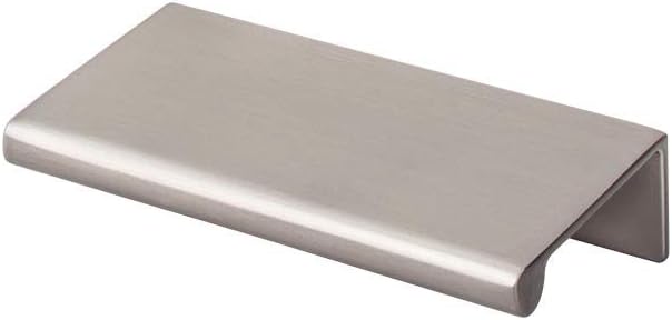 Top_Knobs Europa Tab Pull Color Brushed Satin Nickel 2 Length Mercer Coll Contemporary Transitional Bar Handle Kitchen Drawer Cabinet Door Dresser Bathroom Metal Handle Interior Home