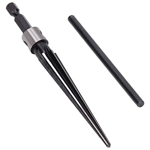 Seacanl Reamer, Small Volume Tapered Reamer for Metal High Hardness High Speed Steel Fine Workmanship for Outdoor for Woodworking Chamfering(Hexagonal shank taper reamer 3-13mm) Cover
