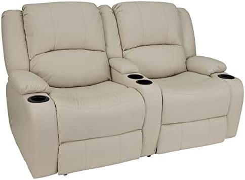 RecPro 64" Powered RV Recliner Loveseat Wall Hugger, Brisa Birch