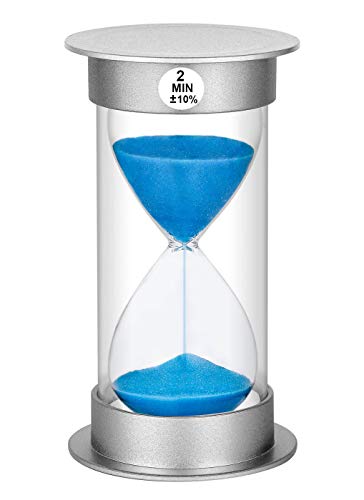 Sand Timer 2 Minute Hourglass, Plastic Sand Clock 2 Minutes,