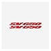 LIJSMZ Vélo de Moto Casque d'autocollant Casque de Roue de Roue motrice Décalque réfléchissant imperméable adaptée à Suzuki SV650 SV 650 (Color : Reflective Red)