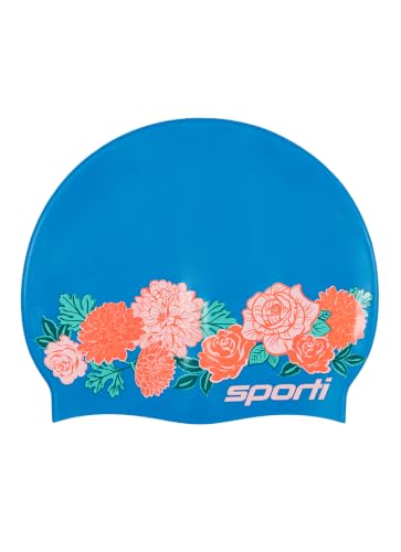 Sporti Silicone Swim Cap for Adult Unisex - Island Bouquet