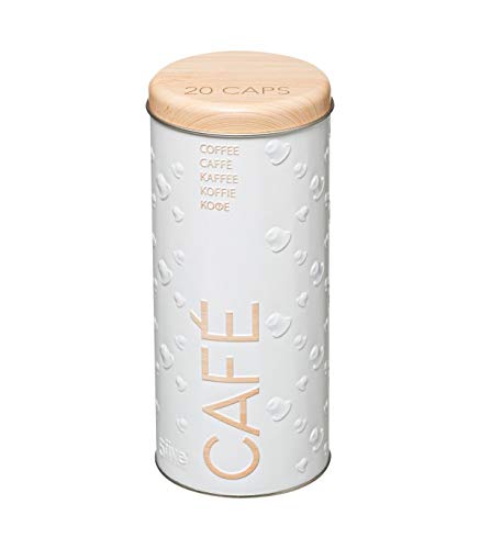 1 caja de cápsulas de café – caja para cápsulas de café – portatapas, blanco (18 x 8 cm) - Imagen 3