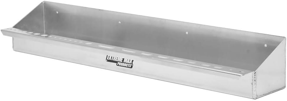 Extreme Max 5001.6202 All-Purpose Wall-Mount Aluminum Shelf for Race Trailer, Garage, Shop, Enclosed Trailer, Toy Hauler - 4" x 30"
