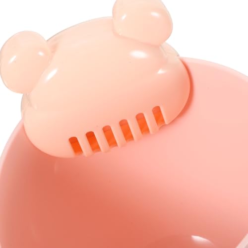 Image of Kisangel Baby Shampoo Rinse Cup Baby Bath Rinser for Hair Washing Thickened Pp Material Round Handle Cartoon Bear Flower Sprinkle Head Large Capacity Bathroom Wash Cup for Infants