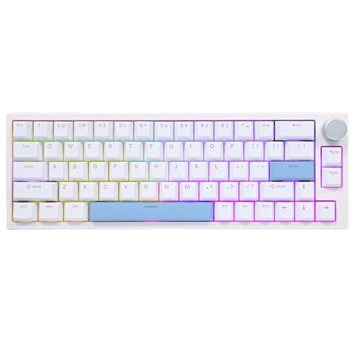BOYI 66Pro Rapid Trigger Magnetic Switch 65% Mechanical Keyboard,Hall Effect Gasket-Mounted RGB HotSwap Hyper-Fast Adjustable Actuation Wired Compact Gaming Keyboard with Knob (White) BOYI 66Pro Rapid Trigger Magnetic Switch 65% Mechanical Keyboard,Hall Effect Gasket-Mounted RGB HotSwap Hyper-Fast Adjustable Actuation Wired Compact Gaming Keyboard with Knob (White)
