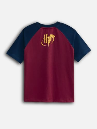 Image of Nap Chief Kids Official Harry Potter Printed Cotton T-Shirt | Casual Wear Tee for Boys & Girls
