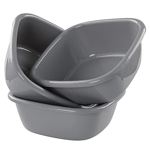 Annkky PequeñOs BarreñO Cuadrado El Plastico, Paquete De 3 BarreñO para Lavar