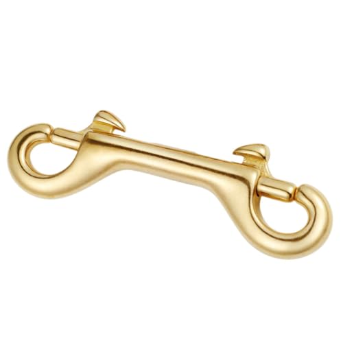 HAPINARY Versatile Brass Metal Dog Leash Clips Trigger Snap Hooks Double Ended Eye Snap for DIY Projects