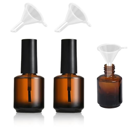 KMYZQDV 2Pcs Empty Nail Polish Bottles with Brush 15ml...