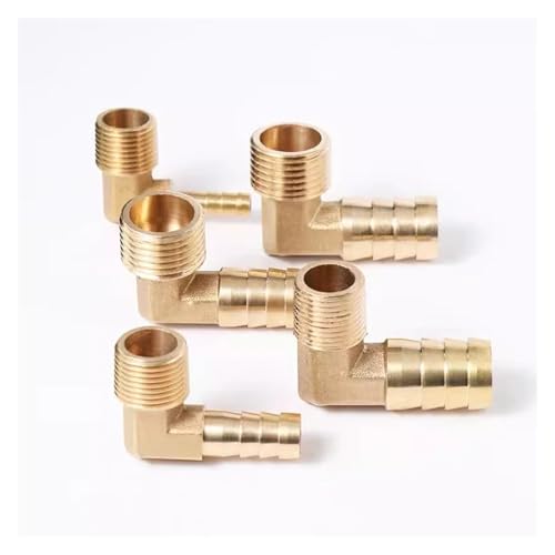 Codo de latón resistente a fugas con espiga de 6 a 12mm y roscas macho métricas 4