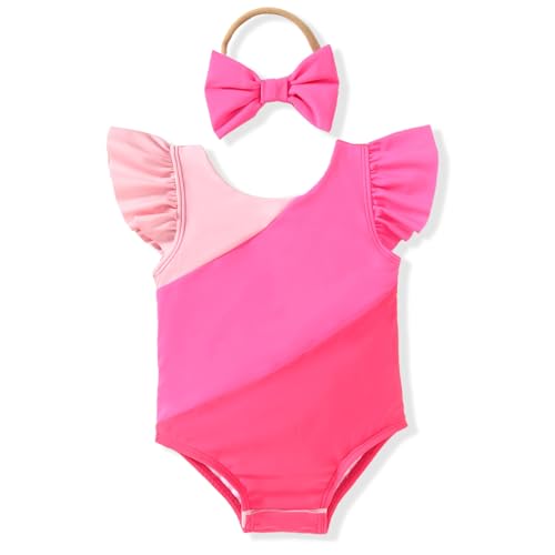 Image of Toddler Girl Baby Ruffles Mermaid Fish Scale Swimsuit One Piece Swimwear Bathing Sunsuit