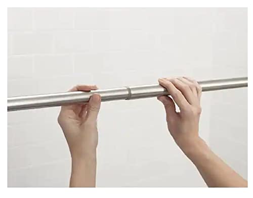 Image of Moen Straight Adjustable Mounted Shower Curtain Rod for Bathroom, Brushed Nickel Finish, TR1000BN