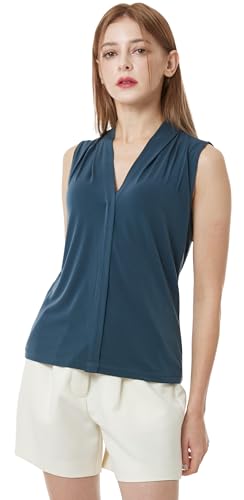 May You Be Women's V-Neck Non-Sleeve Blouse4