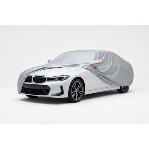 Image of myTVS 100% Waterproof Car Body Cover for BMW 3 Series Gran Limousine - Custom-Fit, Double-Layer, UV & Dust Proof, Mirror Pockets & Elastic Clip Lock (CSK 10B)