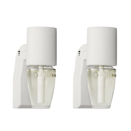 Bath & Body Works Wallflowers Fragrance Plug White Scent Control Plug-In Air Freshener Device with 3 Intensity Levels for Bedrooms Bathrooms & Living Spaces - 2 Pack